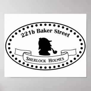 221b Baker Street Sherlock Holmes BBC TV show Sher Poster
