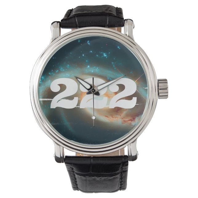 222 Alignment Angel Numbers Galaxy Watch (Front)