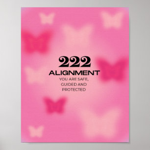 222 Angel Number Alignment Poster