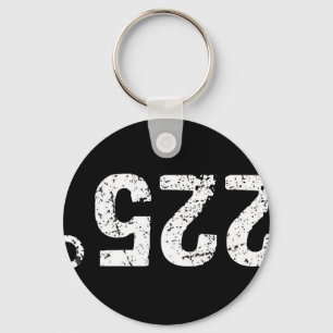 225 Degrees Funny Bbq Grilling Smoking Distressed Key Ring