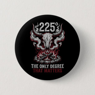 225 Degrees Smokeologist Texas BBQ Smoker Beef 6 Cm Round Badge