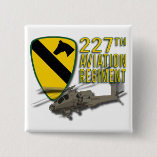 227th Aviation Regiment Apache 15 Cm Square Badge