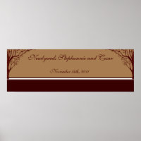 22.5"x7.5" Personalised Banner Autumn Tree