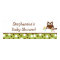 22.5"x7.5" Personalised Banner Forest Friends Owl