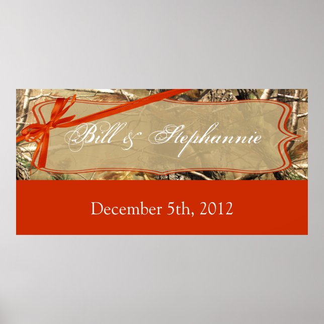 22.5"x7.5" Personalised Banner Hunters Camoflouge Poster (Front)