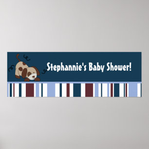 22.5"x7.5" Personalised Banner Lil League Puppy Poster