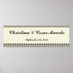 22.5"x7.5" Personalised Light Green/Grey Formal We Poster