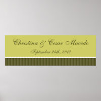 22.5"x7.5" Personalised Martini Olives Green Strip