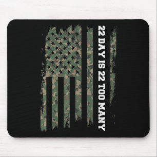 22 A Day Veteran Lives Army Suicide Awareness Mouse Pad