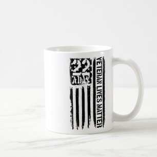 22 A Day Veteran Lives Veteran Suicide Awareness Coffee Mug