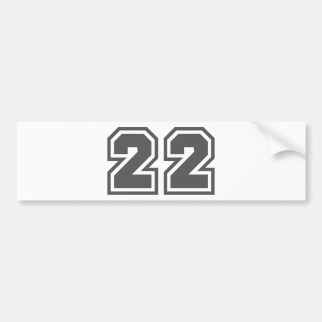 22 BUMPER STICKER (Front)