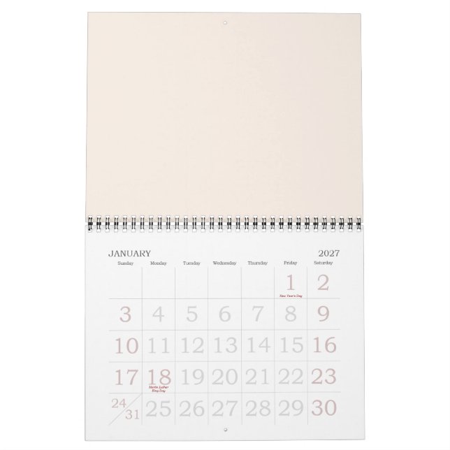 22 CALENDAR (Jan 2027)