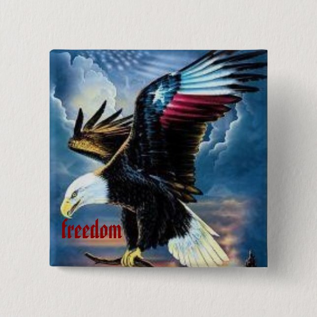 22 eagle, freedom 15 cm square badge (Front)