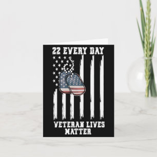 22 Every Day Veteran Awareness Performance Card