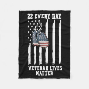 22 Every Day Veteran Awareness Performance Fleece Blanket