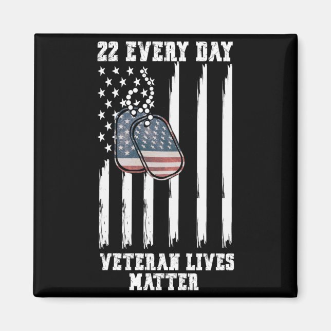 22 Every Day Veteran Awareness Performance Magnet (Front)