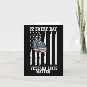 22 Every Day Veteran Lives Suicide Awareness Card