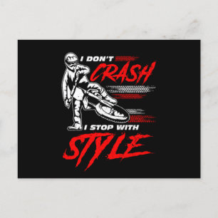 22.I Dont Crash I Stop With Style Invitation Postcard