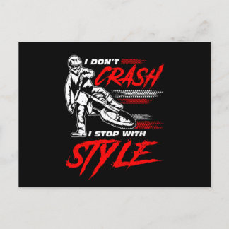 22.I Dont Crash I Stop With Style Invitation Postcard