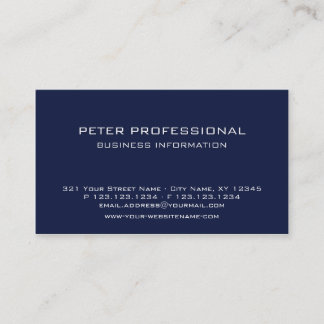22 Modern Professional Business Card navy blue