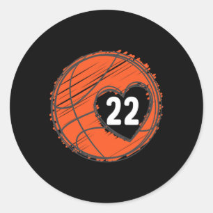 #22 Number 22 - Bysketbyll Graphic Saying Byll Bby Classic Round Sticker