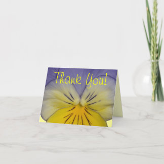 22 Pansy Blue Yellow Thank You Card