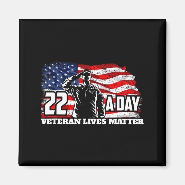 22 Per Day Veteran Lives Suicide Awareness Usa Fla Magnet (Front)