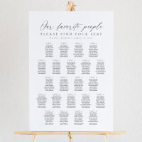 22 Tables Favourite People Acrylic Seating Chart