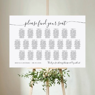 22 Tables Modern Find Your Seat Seating Chart