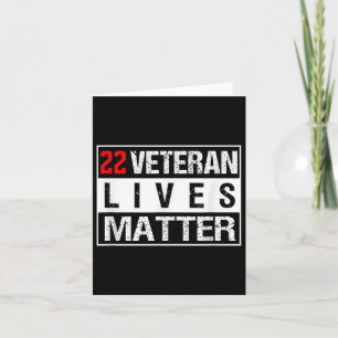 22 Veteran Lives Suicide Awareness Card