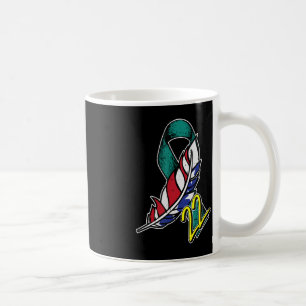 22 Veteran PTSD Suicide Awareness US Feather Patri Coffee Mug