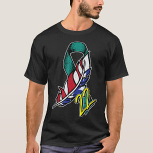 22 Veteran PTSD Suicide Awareness US Feather Patri T-Shirt