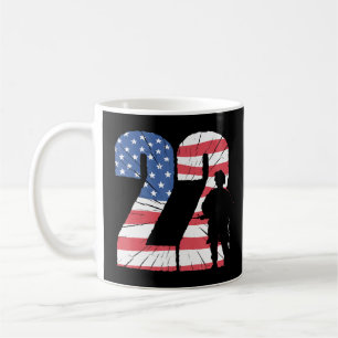 22 Veteran Suicide Prevention American Flag Patrio Coffee Mug