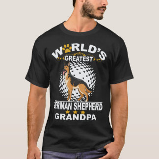 22 World's Greatest German Shepherd Grandpa German T-Shirt