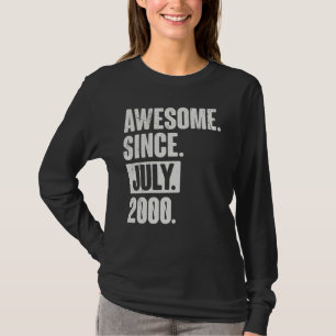 22 Year Old 22nd Birthday Awesome Since July 200 T-Shirt
