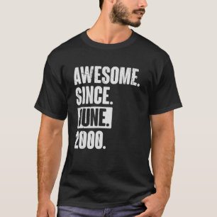 22 Year Old 22nd Birthday Awesome Since June 200 T-Shirt