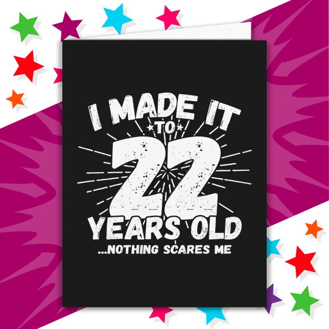 22 Year Old Sarcastic Meme Funny 22nd Birthday Card (Creator Uploaded)
