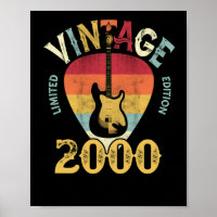 22 Years 2000 Guitar Pick 22nd Birthday Guitarist