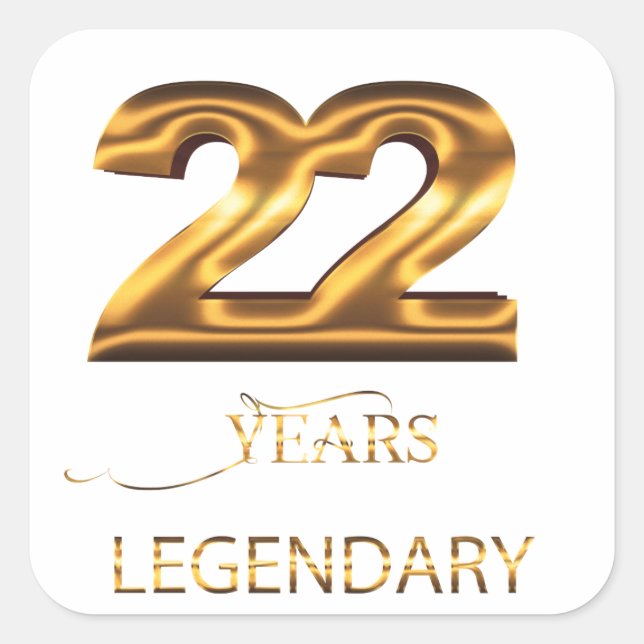 22 years legendary sticker (Front)