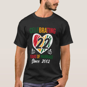 22 Years of Marriage Married Couple 22nd Wedding A T-Shirt