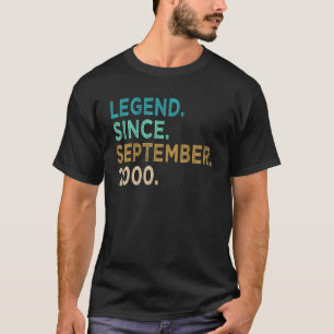 22 Years Old  Awesome Since September 2000 22nd 28 T-Shirt