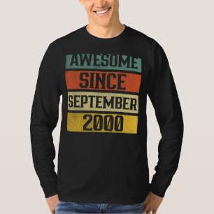 22 Years Old Awesome Since September 2000 22nd 5 T-Shirt