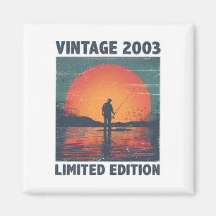 22 Years Old Gift 2003 Fishing Fisherman Fish 22nd Magnet