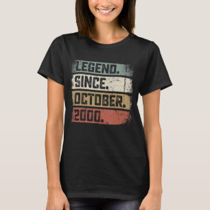 22 Years Old Legend Since October 2000 22nd Birth T-Shirt