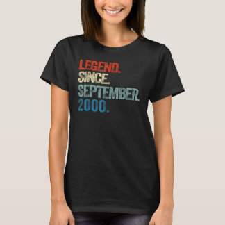 22 Years Old  Legend Since September 2000 22th Bir T-Shirt
