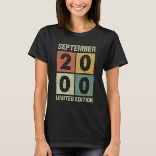 22 Years Old Vintage September 2000 22nd Birthday T-Shirt