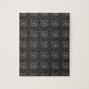 22nd Anniversary Gift Chalk Hearts Jigsaw Puzzle