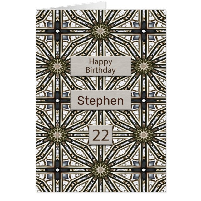 22nd Birthday Abstract Mandala Design (Front)