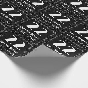 22nd Birthday - Art Deco Inspired Look "22", Name Wrapping Paper