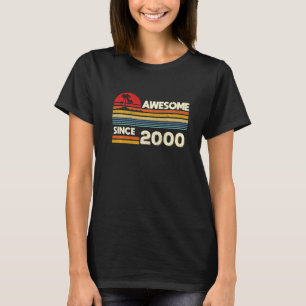 22nd Birthday Awesome Since 2000 22 Years Old Birt T-Shirt